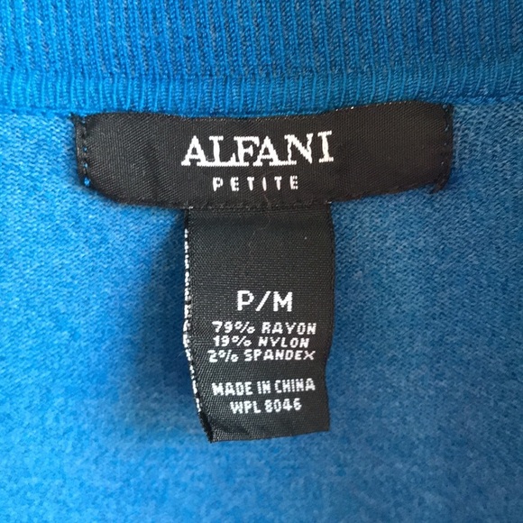 Alfani blue cowl neck sweater, size PM - Picture 5 of 6